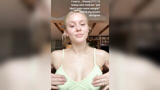 Celebrities: Zara Larsson showing off her breasts