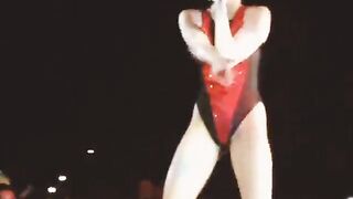 miley Cyrus practically begging to be stripped undressed and brutally gangfucked on stage.