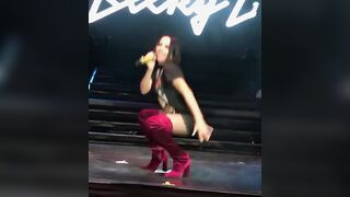 Celebrities: Becky G during concert