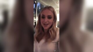 Celebrities: Sophie Turner bouncing her wet breasts for us