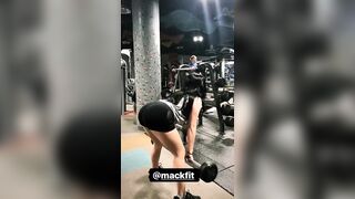 ariel Winter flaunting her large butt in the gym