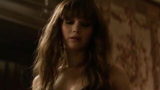 jennifer Lawrence undressed and sexy in Red Sparrow