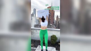 victoria Justice just can not stop showing off her constricted gazoo wearing leggins. What a tease...