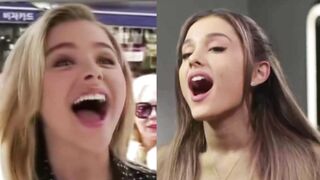 Celebrities: Chloe Grace Moretz & Ariana Grande opening wide