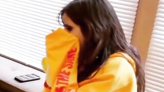 Celebrities: Camilla Cabello. Another hoodie. Another gal.