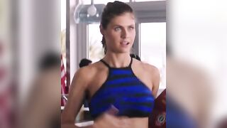 Alexandra Daddario giving you the perfect target to shoot your huge load: her big bouncing breasts - Celebs