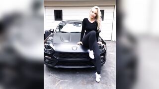 Celebrities: What would you do if Dove Cameron was on your car like this?