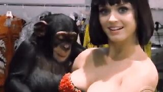 Celebrities: Passing the 1st test of human intelligence, Bobo the chimp identified Katy Perry as a cheap cumrag