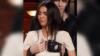 Celebrities: Victoria Justice having her shirt ripped open in advance of the blowbang