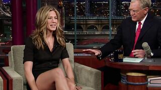 Celebrities: Jennifer Aniston sexy cougar legs make me bust like a fountain
