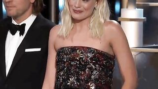 Margot Robbie on stage, realizing she mistakenly put on the vibrating panties after you turn it on... - Celebs