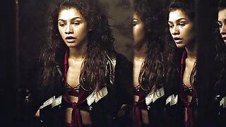 zendaya looking at herself after a night of non-stop coarse banging