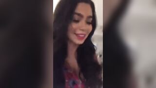 Auli'i Cravalho gives a tantalizing tease of her rack on livestream