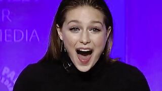 melissa Benoist realizing this babe mistakenly wore vibrating pants after u turn it on during her interview