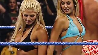 torrie Wilson and Stacy Keibler dancing around like sluts for us males to have a fun.