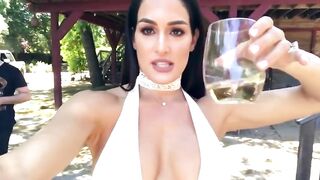 nikki Bella can't live without showing her zeppelins off