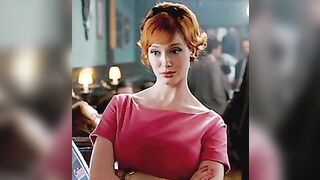 christina Hendricks gives u this look when this babe sees your dick. What do u do?
