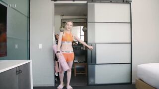 dove Cameron doing yoga, that is all.