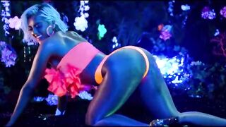 Celebrities: Bebe Rexha dancing gleefully, showing off that monster ass of hers. She has such a trashy, coke loving but cool, pleasure vibe.