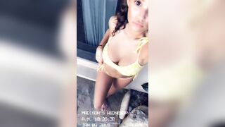 madison Pettis sexy in yellow bikini