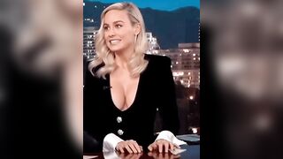 Celebrities: Brie Larson awaiting for you to turn off the vibrating pants she had to wear for her 1st guest host job, after losing a wager to you.