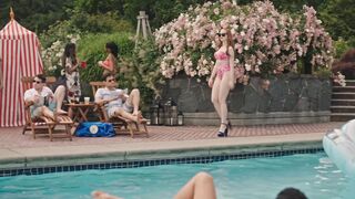 madelaine Petsch wearing high heels to the pool 'cause that babe cant stop being a slut