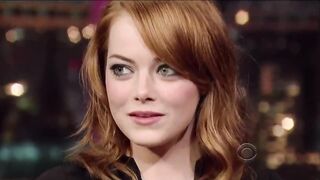 Celebrities: That pont of time when somebody asks Emma Stone if she's willing for a bang