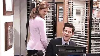 Celebrities: Nasty Pam desires to receive intensely fucked & creampied at the office, when working late. Willingly letting Dwight join in on the sinful act.