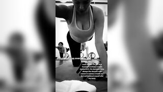 Celebrities: Rebecca Ebony doing pilates