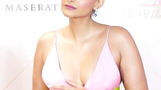 Indian Celebrities: Look at that lascivious doxy Sonam Kapoor finger fuck her ring