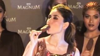 Kareena Kapoor teaches sucking ice-cream - Indian Celebs