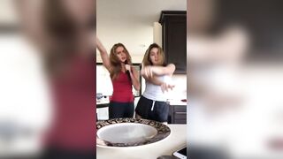 Sisters dancing. The bouncy braless one got my load today
