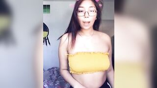 Her bouncy breasts made me cum