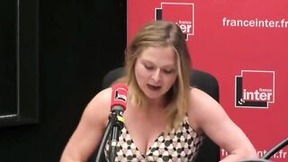 This french humorist who showed her boobs during a sketch must receive good load