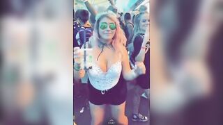 My breasty ally jiggling her breasts at Coachella