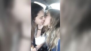 Making out in car